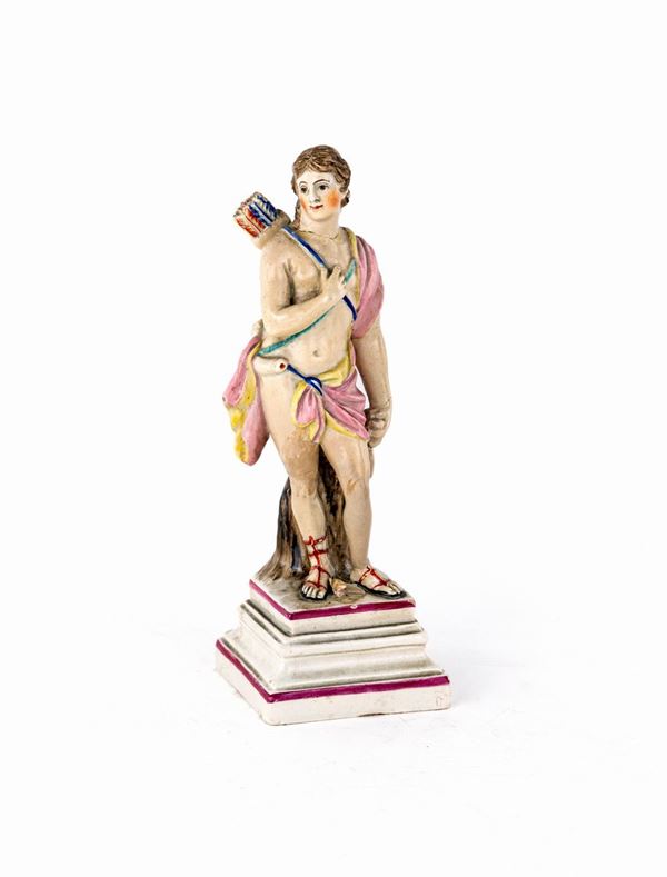 Scultura in ceramica policroma, Neale & co., Inghilterra, fine XVIII/inizi del XIX secolo
