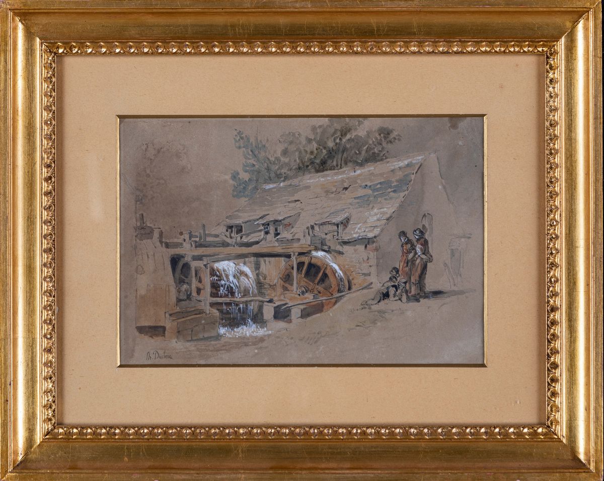 Teodoro Duclère - Mulino con Figure