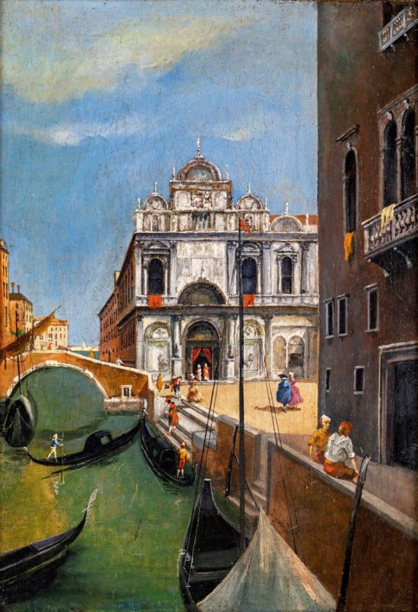 Pittore del XX secolo - Rio di San Giovanni a Venezia