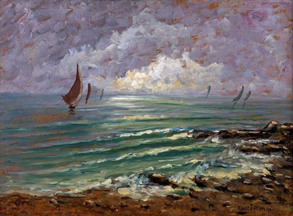 Pittore del XIX secolo - Marina