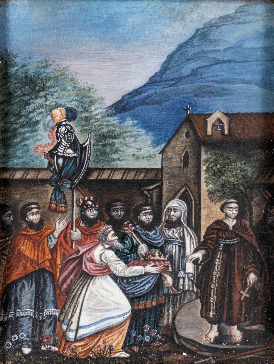 Pittore del XX Secolo - A) Interno di Chiesa B) Incoronazione