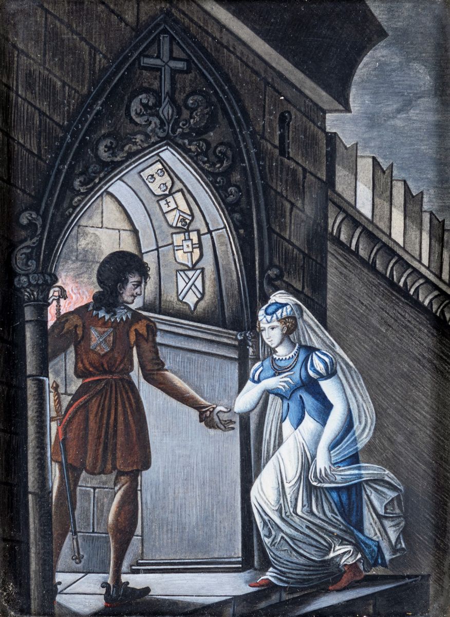 Pittore del XX Secolo - A) Interno di Chiesa B) Incoronazione