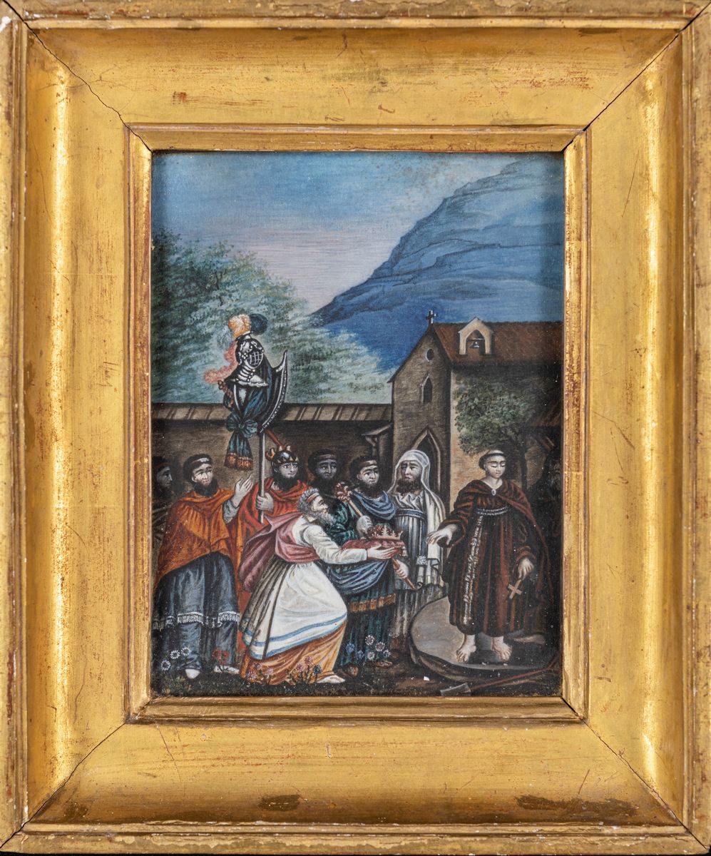 Pittore del XX Secolo - A) Interno di Chiesa B) Incoronazione