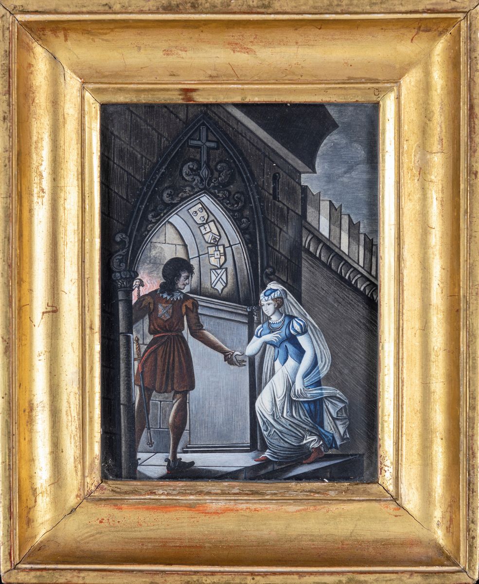 Pittore del XX Secolo - A) Interno di Chiesa B) Incoronazione