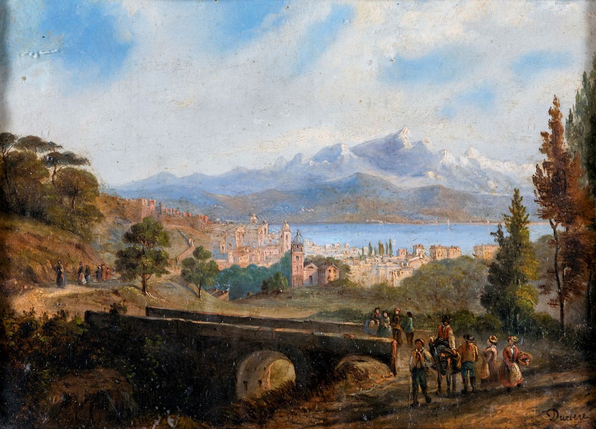 Teodoro Duclère - Paesaggio Lacustre
