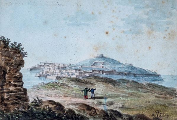 Anton Sminck Pitloo - Veduta di Gaeta