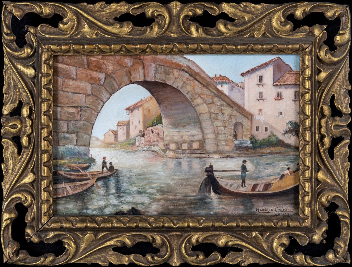 Alberto Carosi - Barche sul Tevere