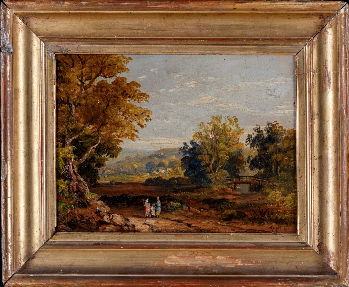 Pittore del XIX Secolo - Paesaggio Campestre
