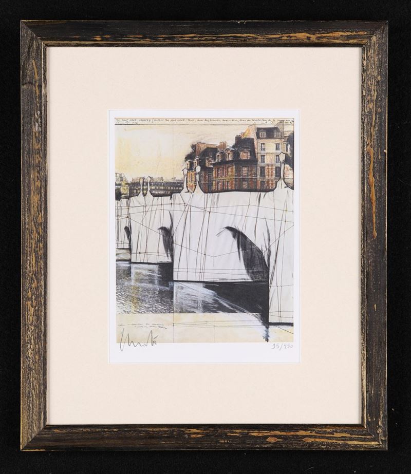 Christo - The Pont Neuf Wrapped, Project For Paris, 1976