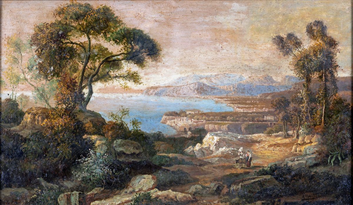 Pittore del XIX Secolo - Paesaggio Sorrentino