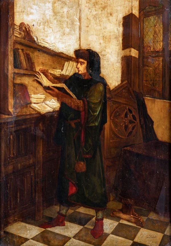 Pittore del XIX secolo - Ritratto di Dante Alighieri