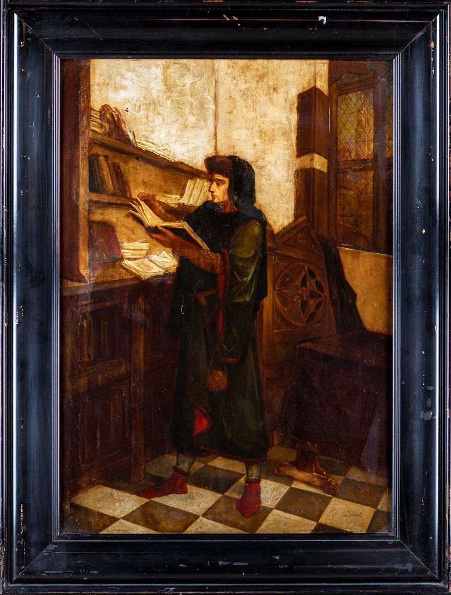Pittore del XIX Secolo - Ritratto di Dante Alighieri