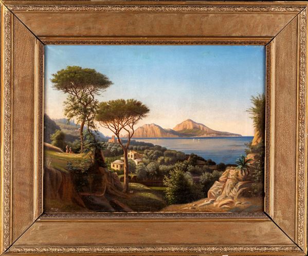 Carl Frederic Aagaard - Veduta di Capri da Massa Lubrense