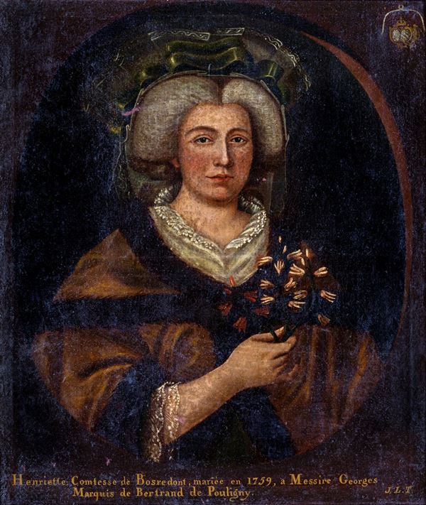 Scuola francese del XVIII secolo - Ritratto di Nobildonna (Hnriette, contessa di Bosredont)