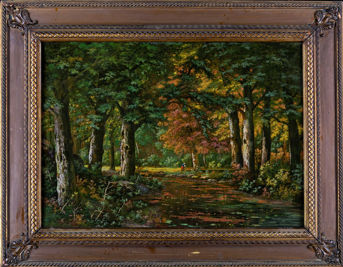 Pittore della Fine del XIX Secolo - Paesaggio Boschivo