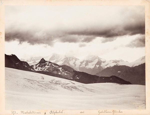 MISCHALBELHORNER, ALPHUBEL AL LEVAR DEL SOLE DAL GHIACCIAIO DI GABELHORN.