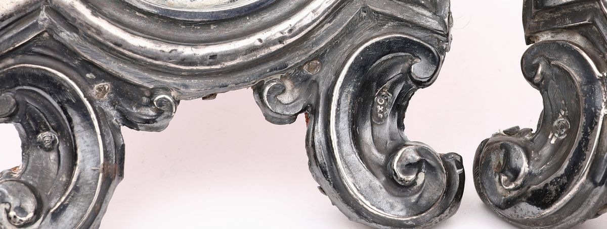 Coppia di Piccole Cartegloria in Lamina D'argento, Venezia, XVIII Secolo
