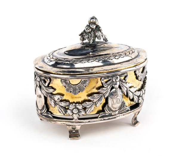 Zuccheriera in argento con coperchio, Napoli, fine del XVIII secolo