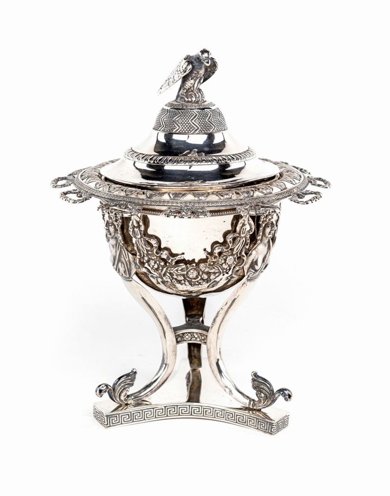 Zuccheriera in Argento, Milano 1840 Ca. Argentiere Tommaso Panizza