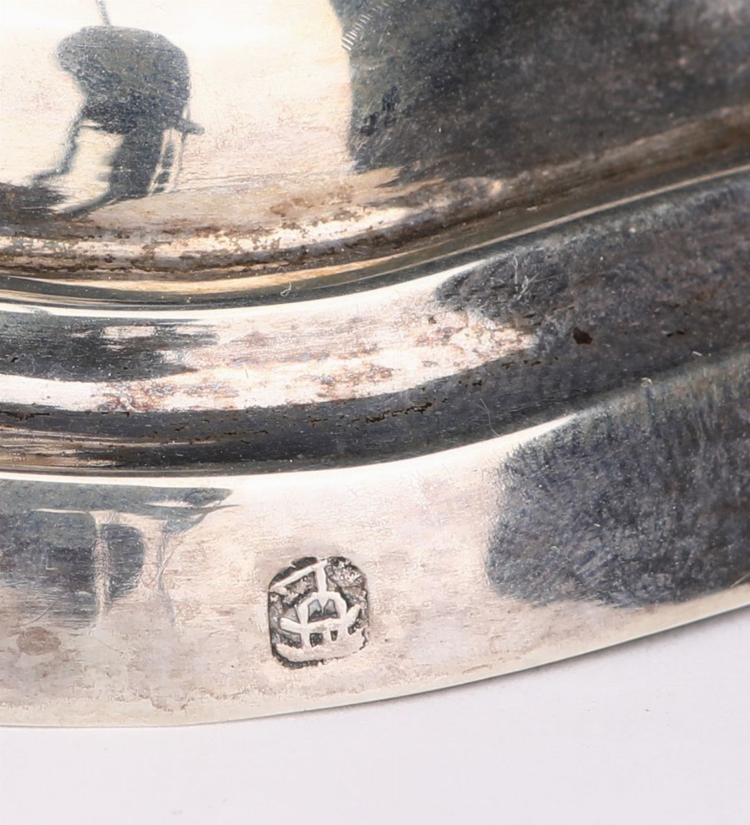 Coppia di Candelieri in Argento, Milano 1770 Ca, Argentiere All'insegna del Torchio da Vino