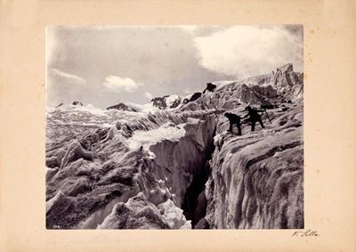 Crepaccio, Punta di Ceresole, Gran Paradiso dal Ghiacciaio Dzasset - Montagne di Cogne (alpi Grai...