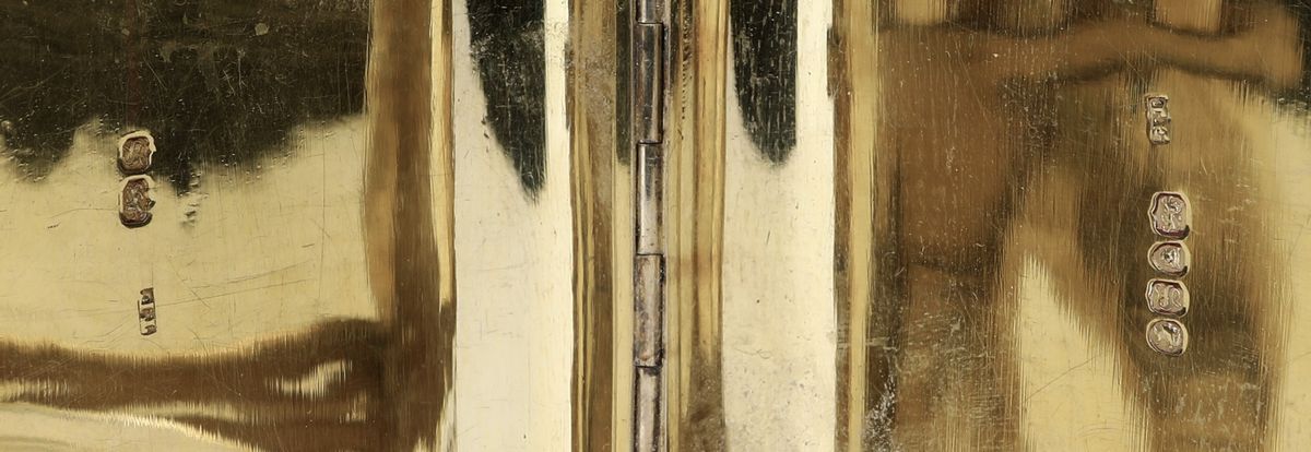 Portasigari in Argento, Londra 1853, Argentiere T.e.