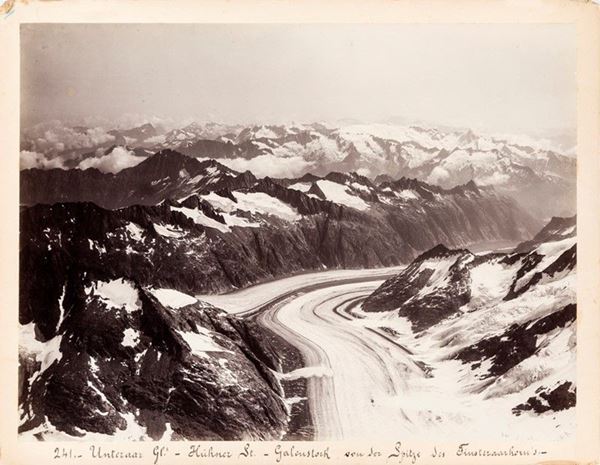 UNTERAAR GLETSCHER, H&#220;HNERSTOCK, GALENSTOCK, ECC. DALLA VETTA DEL FINSTERAARHORN, 4275 M