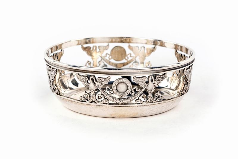 Bortabottiglia in Argento, Mosca, Fine XIX Secolo, Argentiere Carl Fabergé