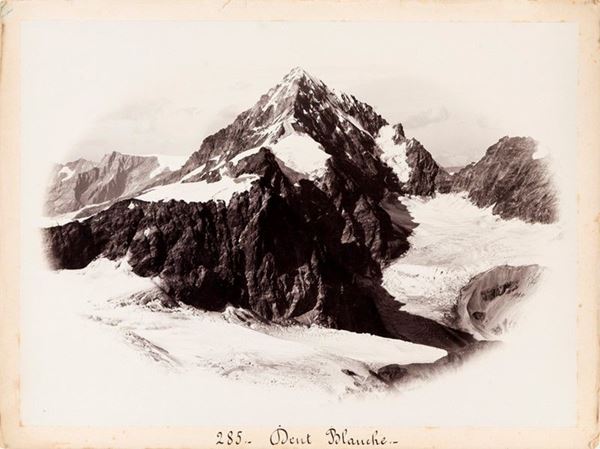 DENT BLANCHE DALLA CRESTA DEL DENT D&#39;HERENS SOPRA IL TIEFENMATTEN - GLETSCHER, 3900 M CA.