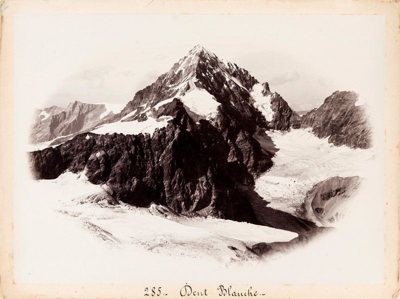 Scuola Napoletana della Fine del XIX Secolo - Dent Blanche dalla Cresta del Dent D'herens Sopra i...