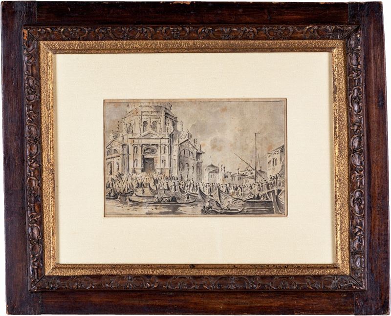 Pittore del XVIII Secolo - Processione per la Festa della Madonna della Salute a Venezia