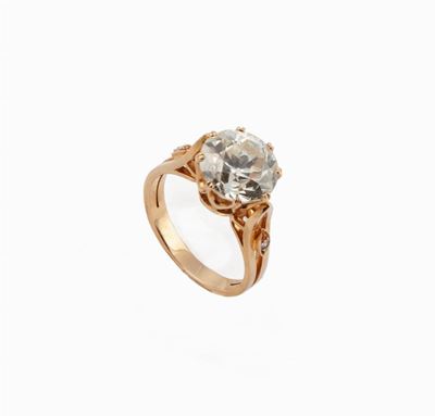 Anello in Oro con Diamante Solitario Taglio Vecchia Europa
