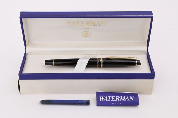 Waterman, penna stilografica in vernice nera