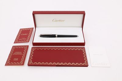 Cartier Stylos Louis Cartier, Penna Stilografica in Resina Nera