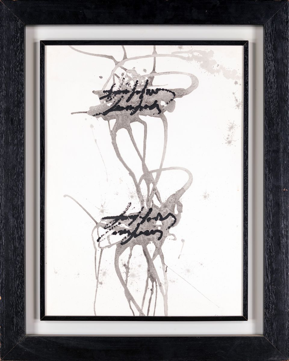 Alfredo Rapetti - Astratto su Carta Grigionero 50x70