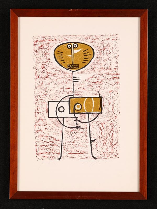 Roberto Crippa : Totem  (1956)  - Litografia - Asta Asta a Tempo - Arte Moderna e Contemporanea - Casa d'Aste Arcadia