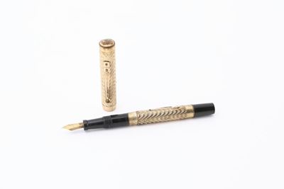 Morrison, Penna Stilografica Vintage Laminata in Oro 14 Kt