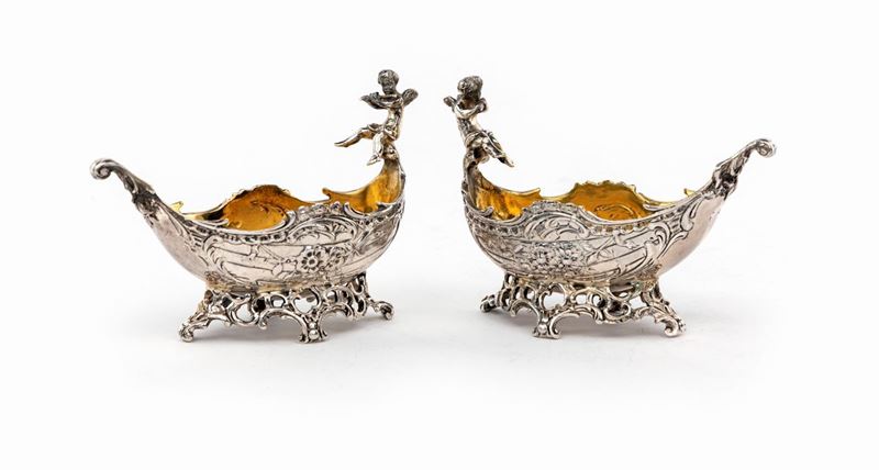 Coppia di Saliere in Argento