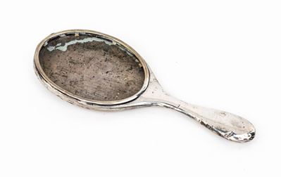 Specchio da Toletta in Lamina D'argento