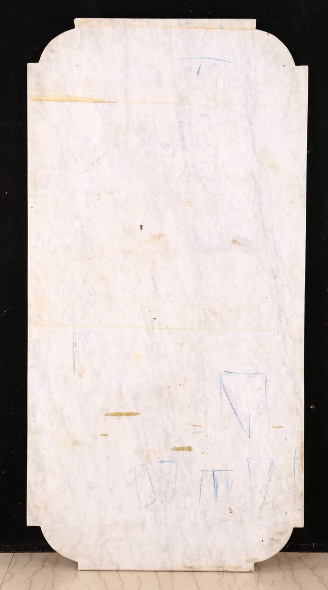 Piano di Tavolo in Marmo Intarsiato