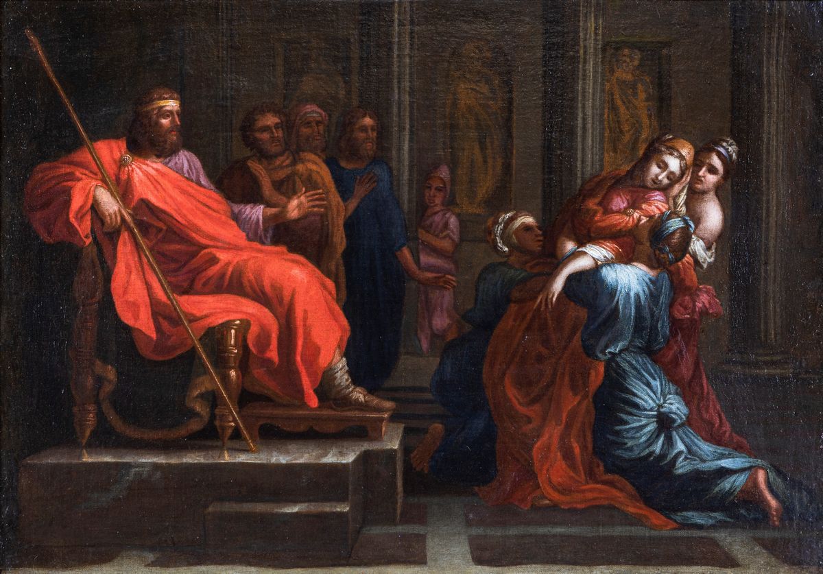 Pittore del XIX Secolo - Saba e Salomone