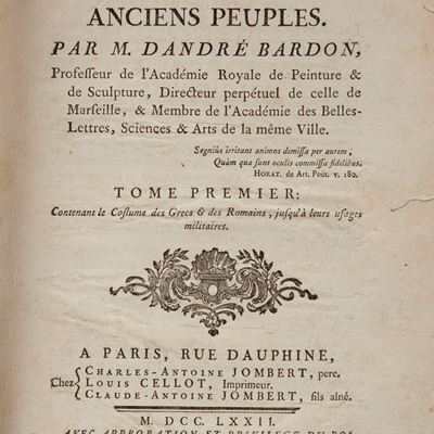 Dandre Bardon - Costume Des Anciens Peuples
