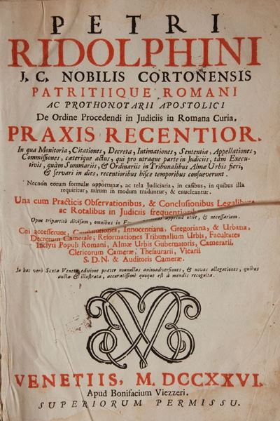 Pietro Ridolfini. Praxis Recentior