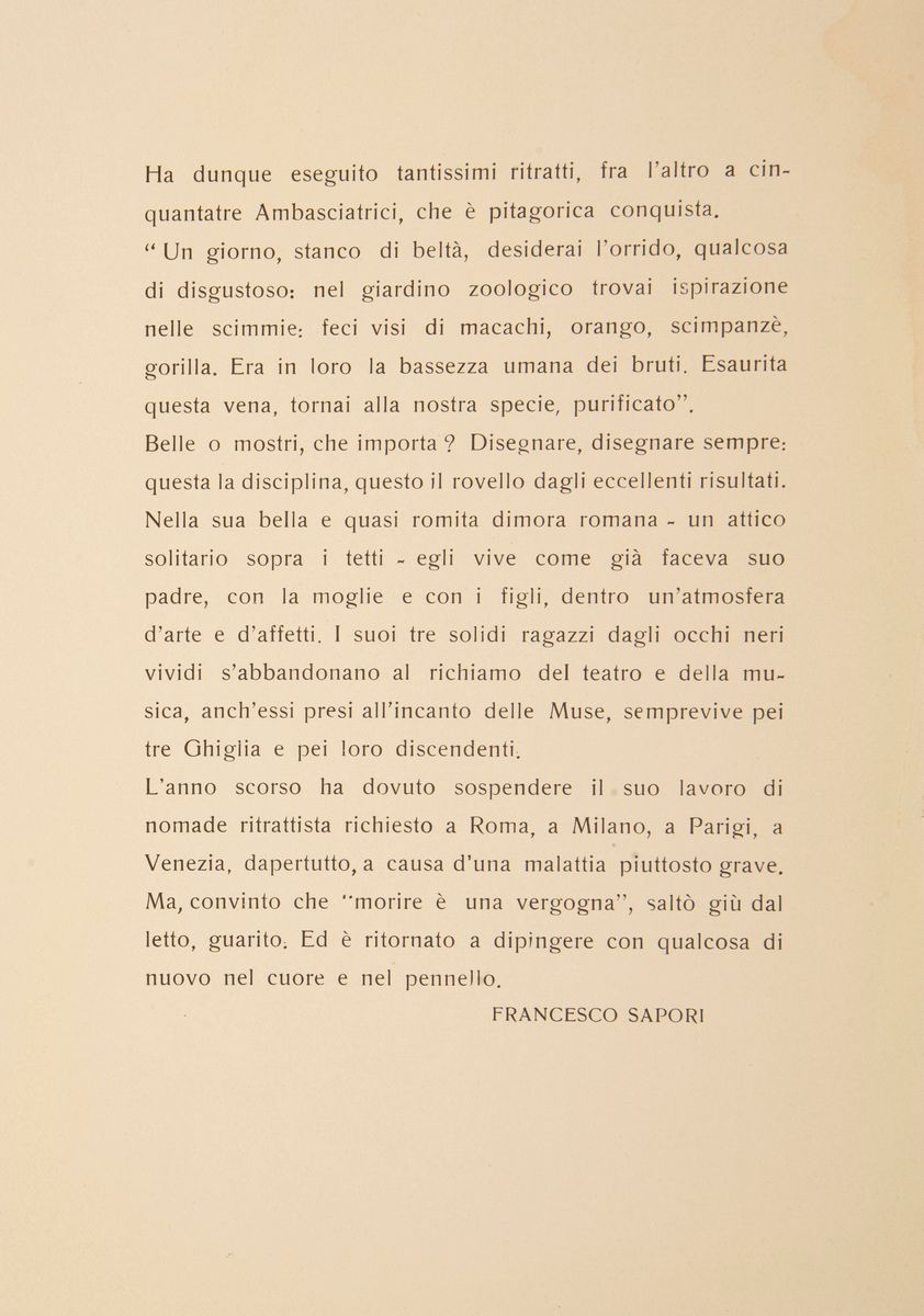Valerio Mariani. Mostra Antologica di Paulo Ghiglia. con Dedica Autografa Dell'artista