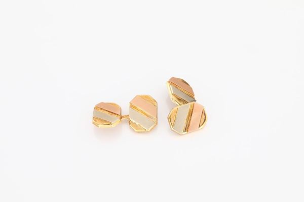 Gemelli in oro a tre colori