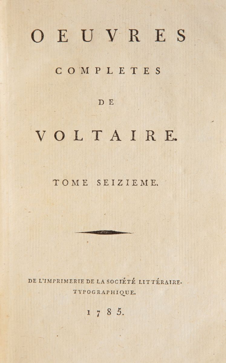 Oeuvres Completes De Voltaire - Essai Sur Les Moeurs Et L'esprit Des Nations. Tomi I-VI