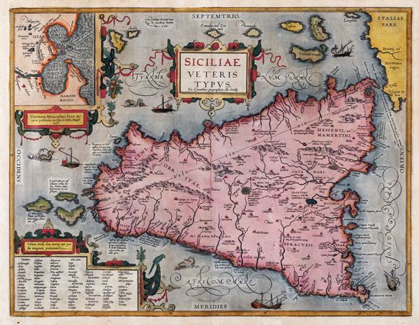 Abraham Ortelius - Abraham Ortelius - Siciliae Veteris Typus Conatibus Geographicis Ab. Ortelij