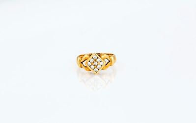 Anello in Oro Giallo e Brillanti