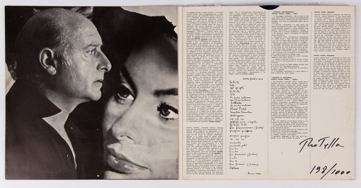 Mimmo Rotella - Poemi Fonetici 1945-'75