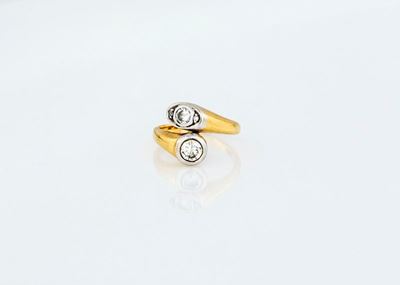 Anello in Oro Giallo Brillanti ContrariÈ